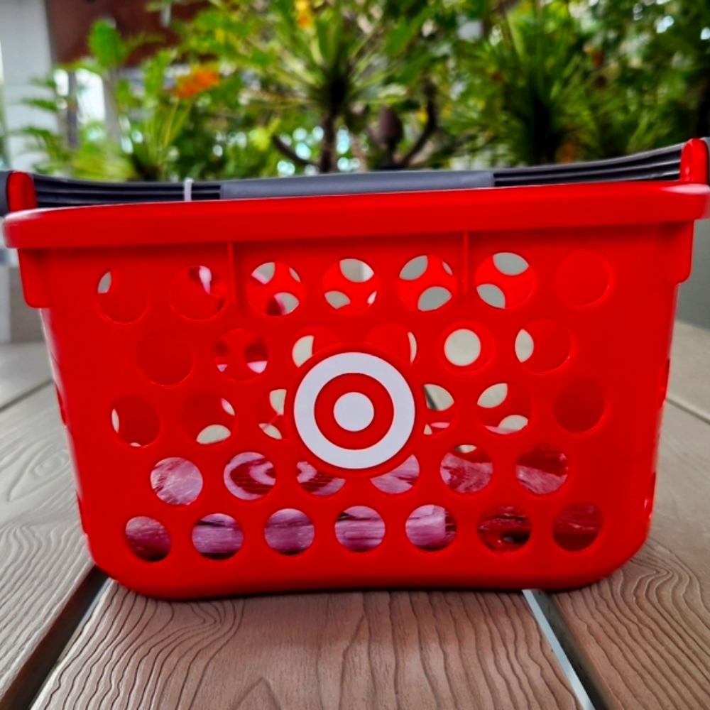 Red Target Bullseye Toy Shopping Basket  NWT